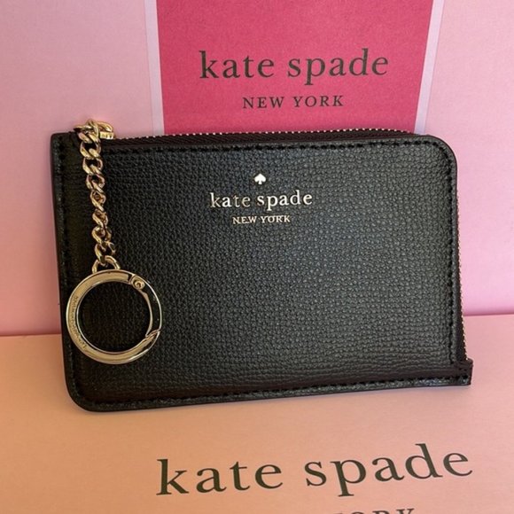 Kate Spade Darcy Medium L-Zip Card Holder Black - Picture 5 of 15